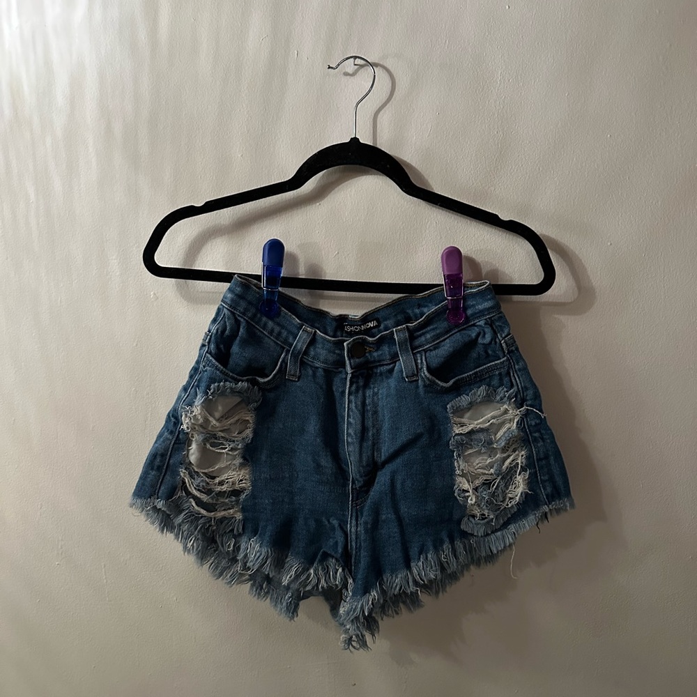 Distressed fashion nova shorts